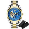 Fashion Tevise Mens Top Brand Luxury Tourbillon Automatic Mechanical Watch For Men Full Stainless Steel Waterproof Reloj Hombre