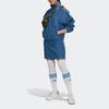 Adidas Originals Denim Jackets Women's Blue Stand Collar Moderate Straight Fit (Unisex) Denim Jackets H11515