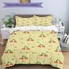 3pcs Cherries Pattern Soft and Comfortable Breathability, Bedding Set, Machine Washable, Suitable for All Seasons101