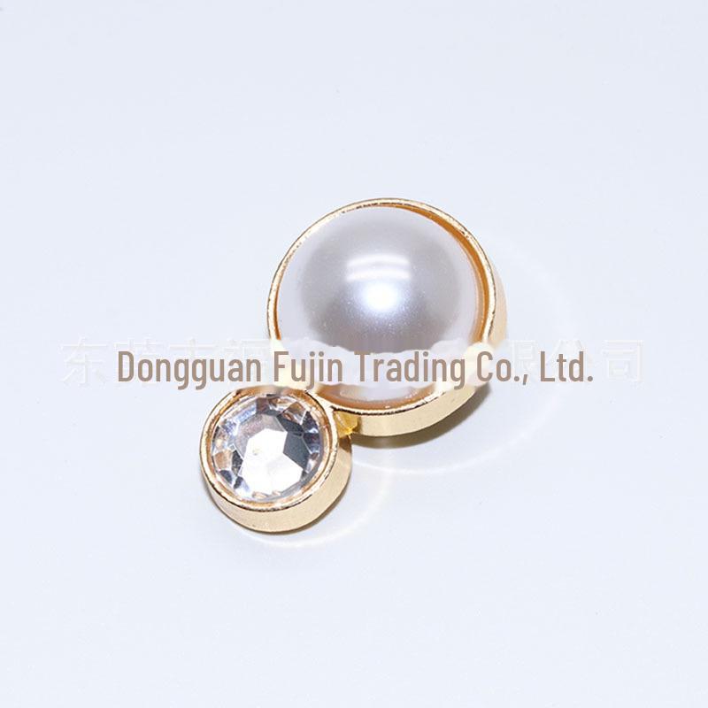 2024 Metal Pearl Chain Shoe Buckle Flower Accessory