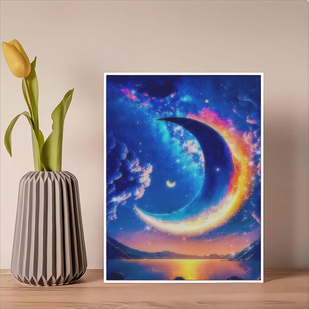 Алмазная картина для взрослых, наборы, Пейзаж, Луна, сделай сам, вышивка крестиком, Алмазная мозаика, подарок, украшение стены 30x40 см/12x16 дюймов