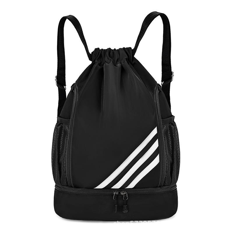 Large Capacity Drawstring Sports Backpack with Dry-Wet Separation for Basketball, Running, Mountaineering, and Swimming
