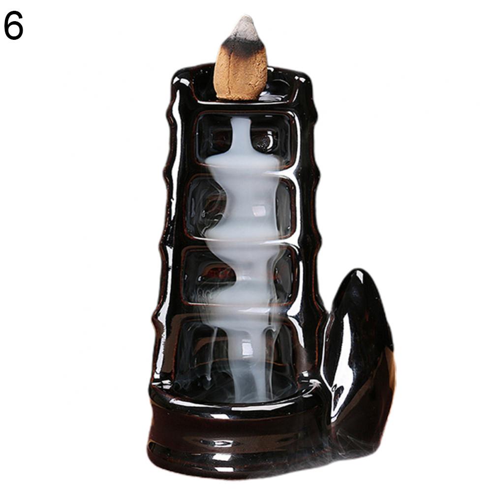 Керамический водопадный обратный поток курильницы держатель курильницы диффузор ароматерапия ладан курильница держатель читальный зал домашний декор