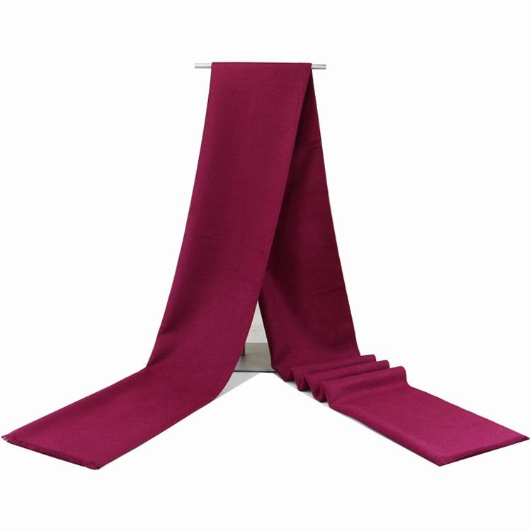 Мужской шарф, однотонный, зимний, теплый, утолщенный, монохромный, шарф для среднего и пожилого возраста, европейский и американский