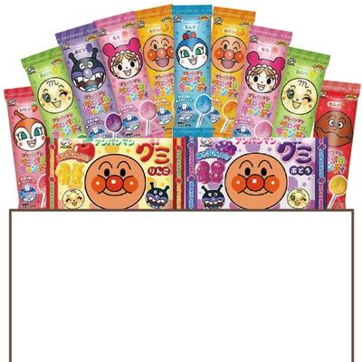Конфеты Fujiya Anpanman 3 вида, набор из 12 предметов, леденцы, леденцы, жевательные конфеты Anpanman, небольшой подарок, подарок на день рождения, разнообразие