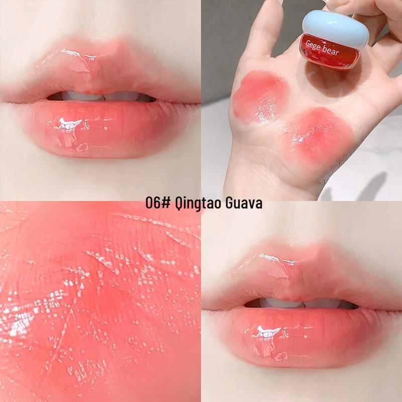 Блеск для губ Gege Bear Jam Glossy: Легкий, Низконасыщенный, Идеально подходит для начинающих и студентов