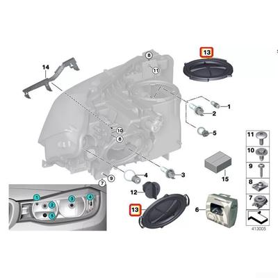 Крышка пылезащитного колпачка лампы для BMW 3 серии 2011-19 F30 F31 F34 63117311241 новая