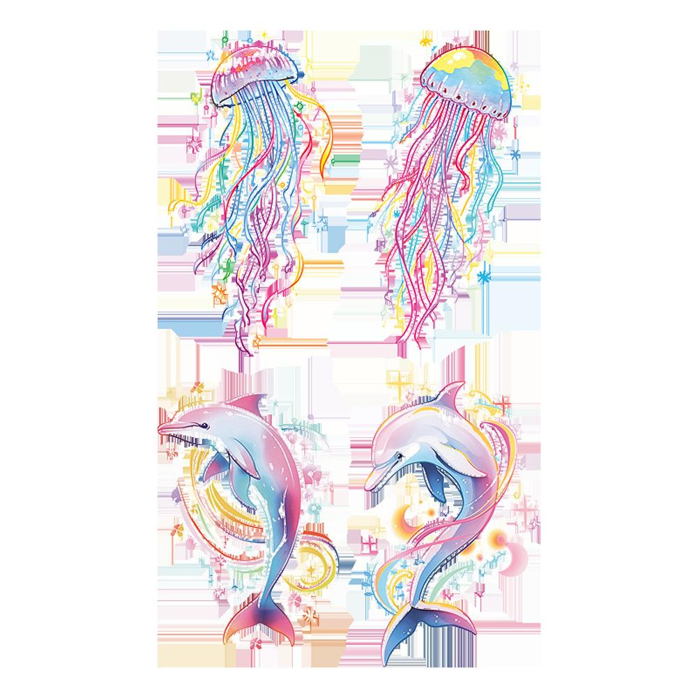 Девушка Красочная Бабочка Тату Наклейка Нишевая Тату Полуперманентная Наложенным Платежом Наклейка Тату Наклейка F9F6