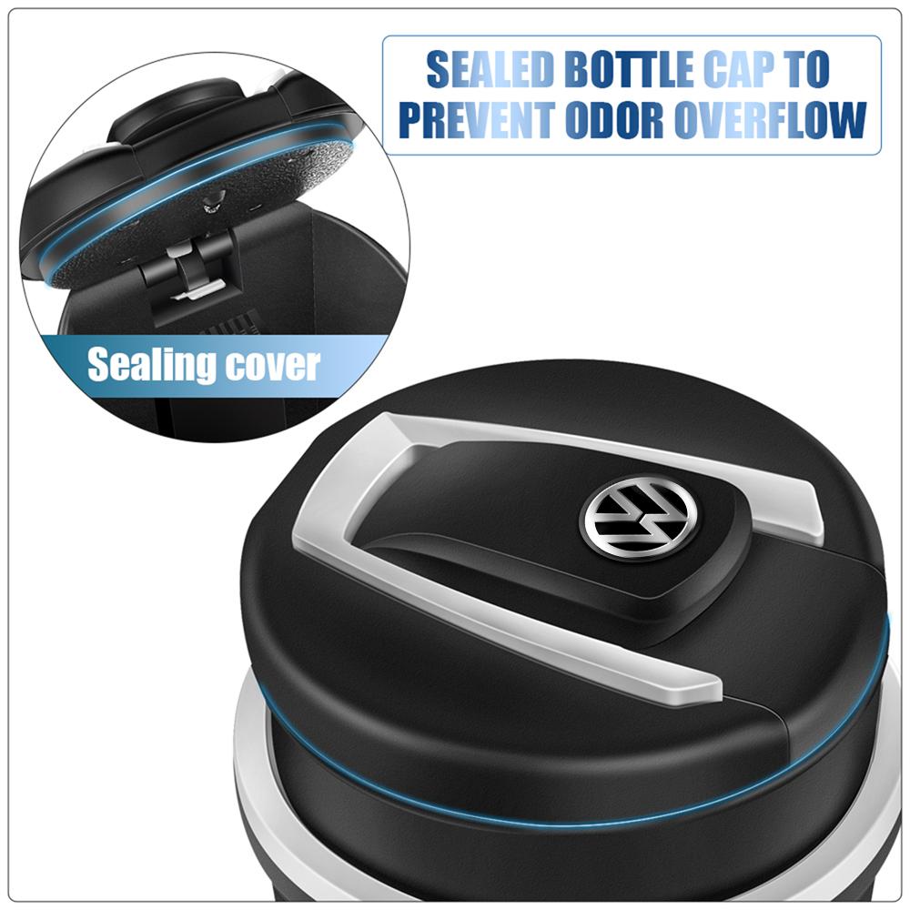 OBTLU1 1pc Led Light Car Ashtray Cigar Ash Tray Coin Storage Cup For VW GTI Rline Polo Golf Passat Tiguan Lavida Santana Accessories