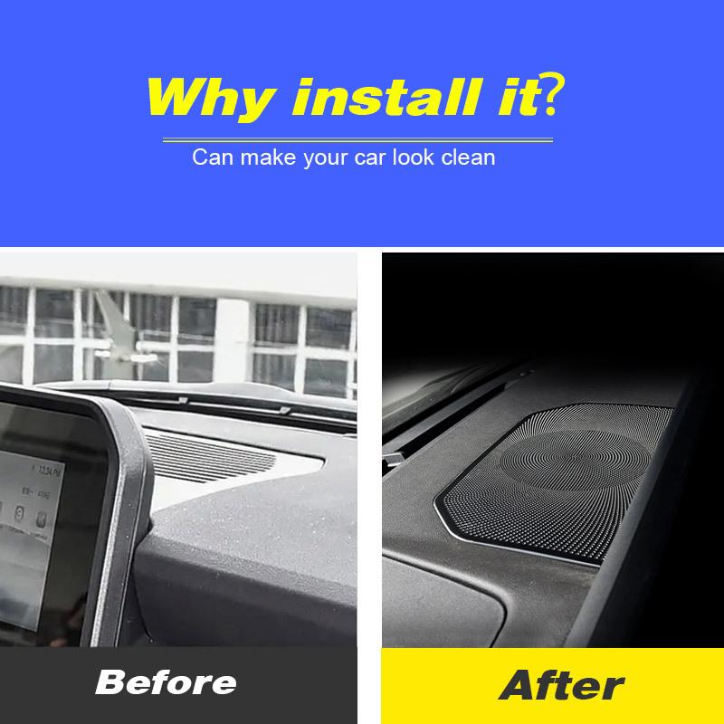 Vtear Car Dashboard Air Outlet Decoration Speaker Frame Cover Accessory Interior Parts For Toyota Land Cruiser 250 Prado LC250