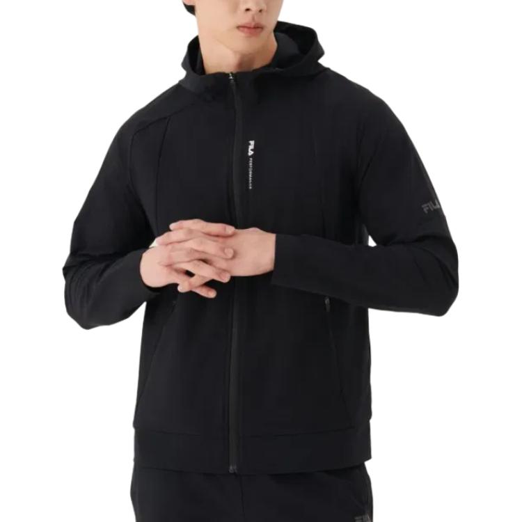 FILA Jackets Men's Black Hooded Moderate Other FS2FTG2202M-BLK