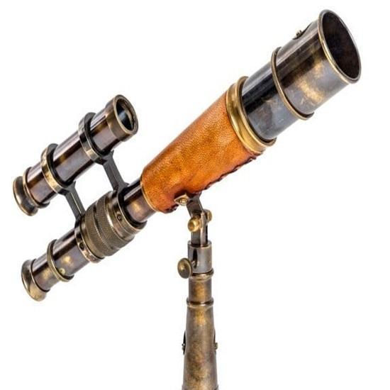 Декоративный телескоп на металлической подставке 27,94 см