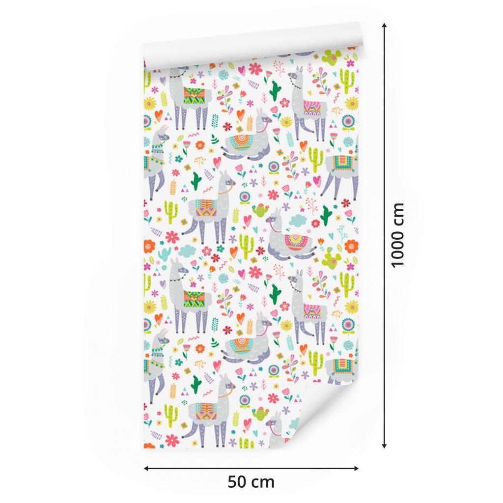 Llama Animals and Plants Wallpaper for Living Room and Bedroom 50x1000