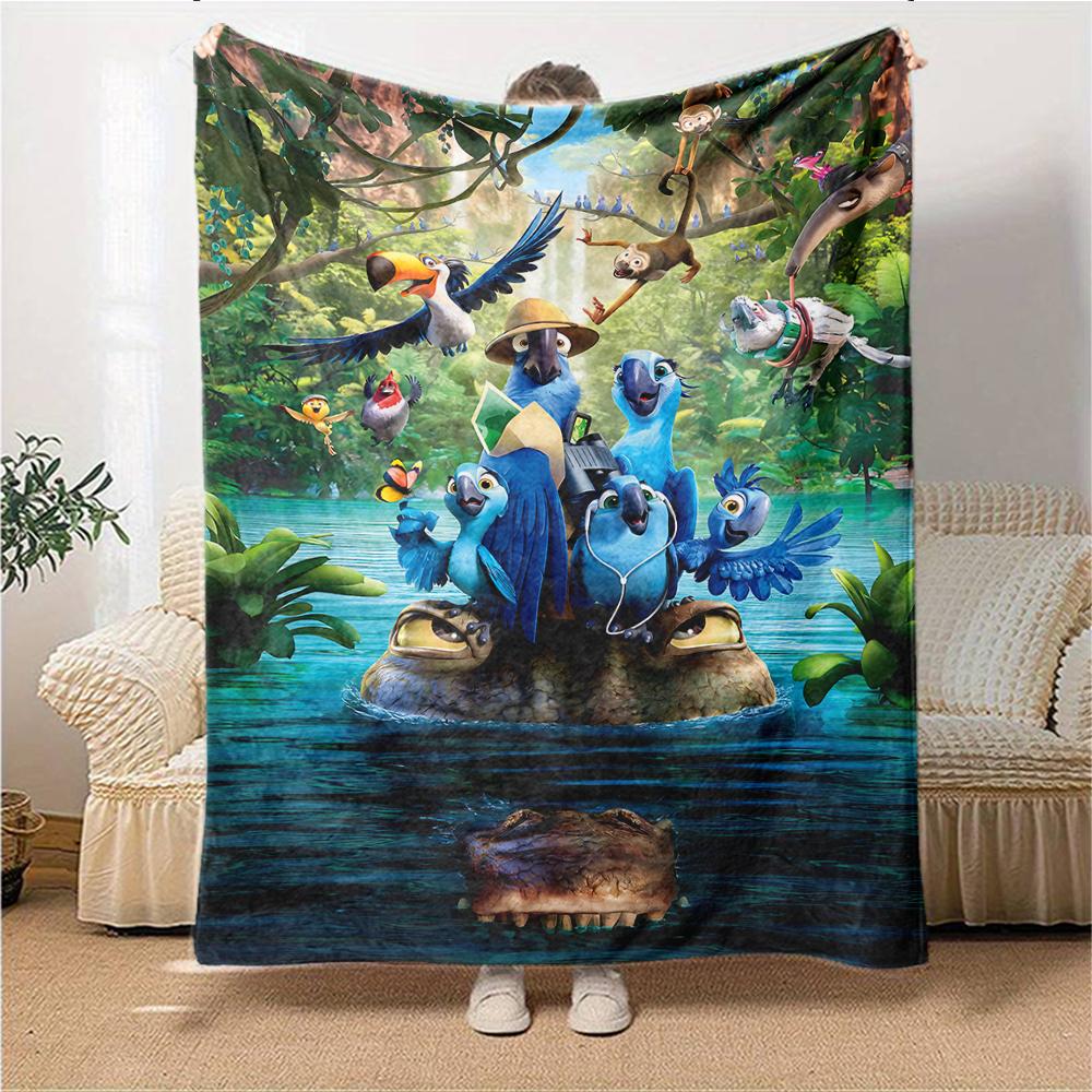 Jungle Adventure Friends Blanket Soft Throw Blanket For Home Bedroom Bed Sofa Travel Office Solid Christmas Blanket