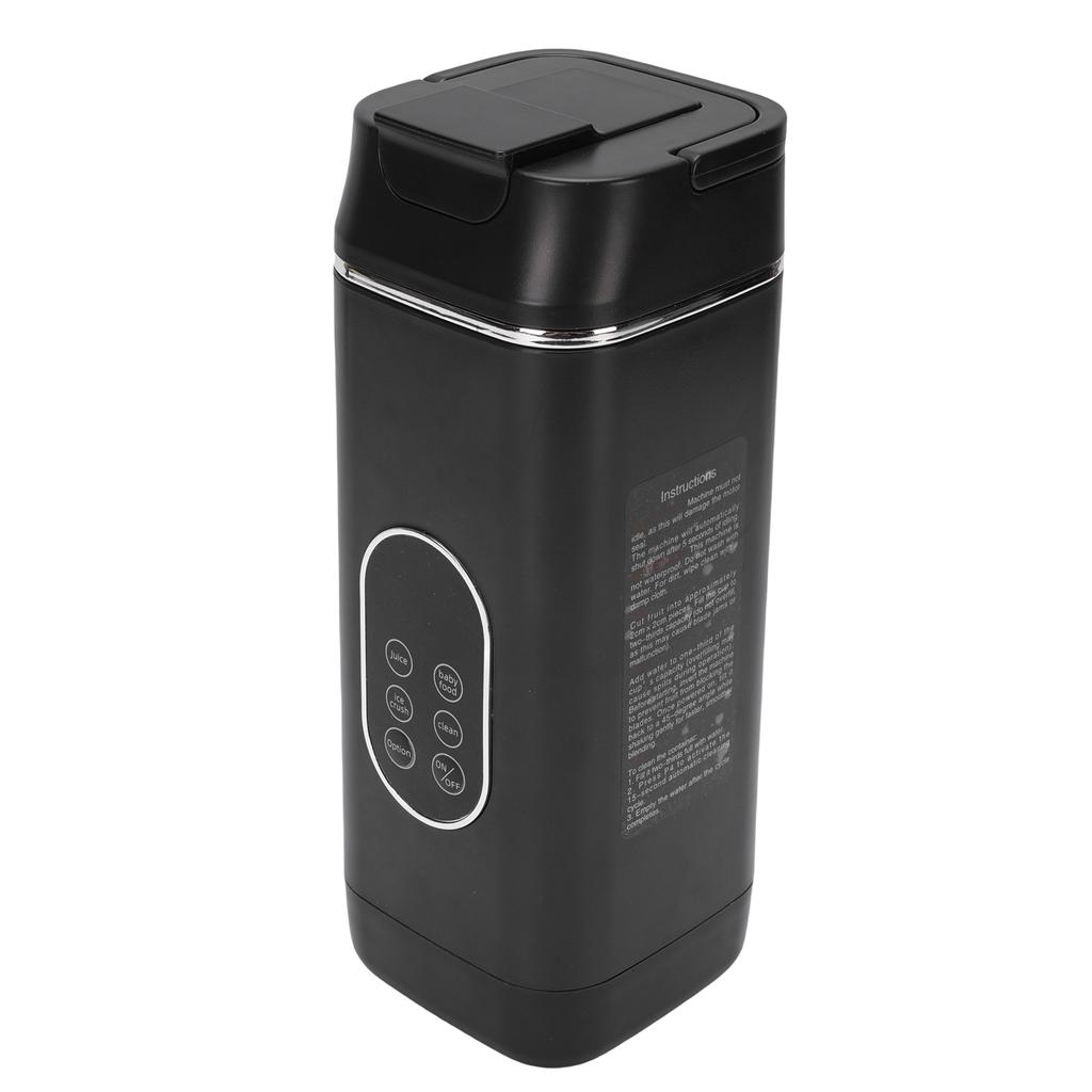 Портативный блендер с 12 лезвиями, зарядкой через USB, цифровым дисплеем, для приготовления смузи, дорожный блендер, черный