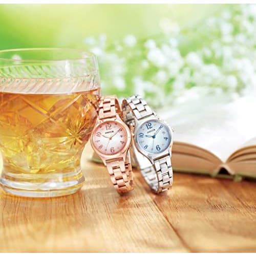 Citizen Watch Wiccan Solar Tech Radio Watch Happy Diary Simple Adjust KS1-210-91 Women's Silver