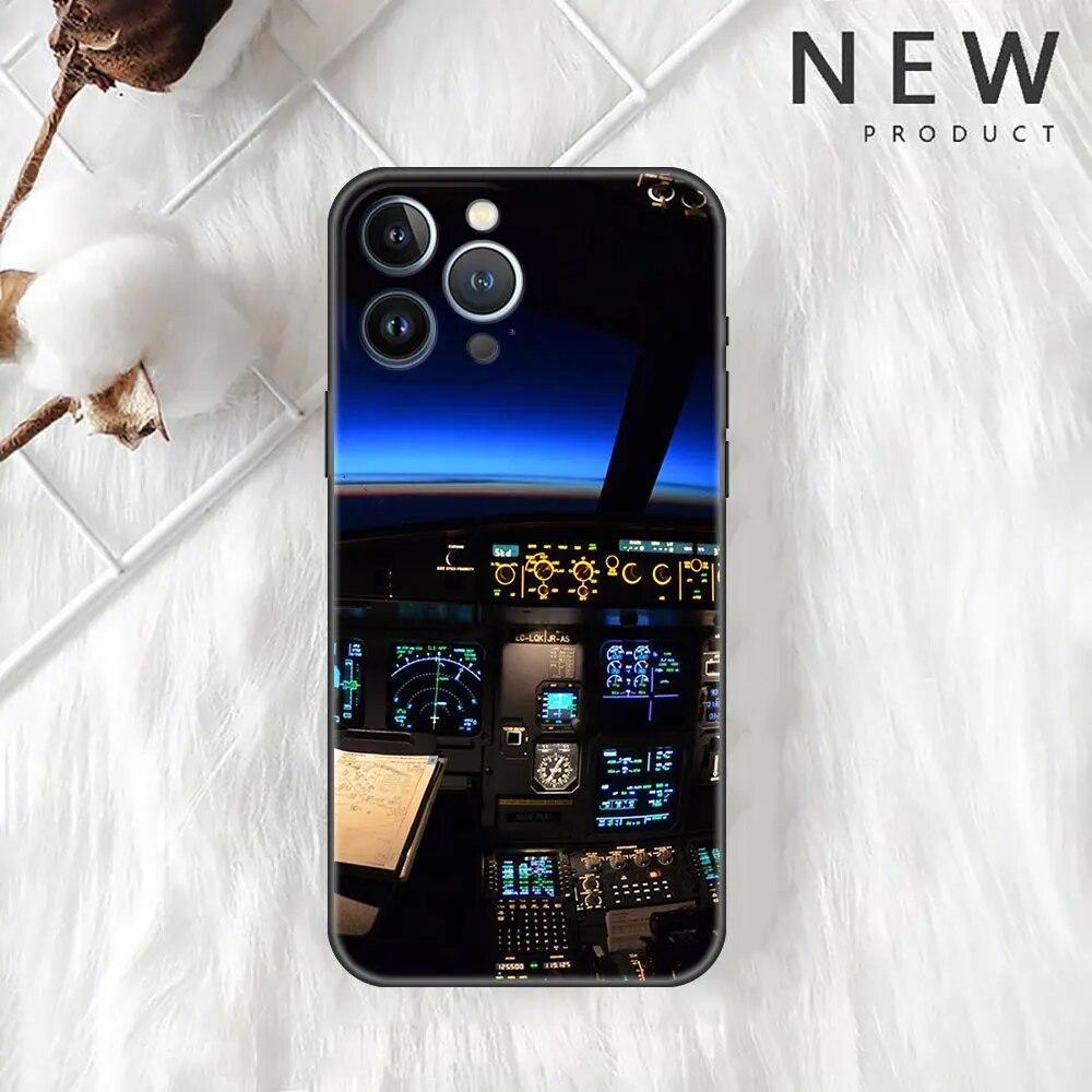 Чехол для Apple iPhone 11 13 12 14 Pro 7 Plus XR X XS Max 6 6S SE Phone Funda Aviation Самолет Вертолет Кабина Инструмент