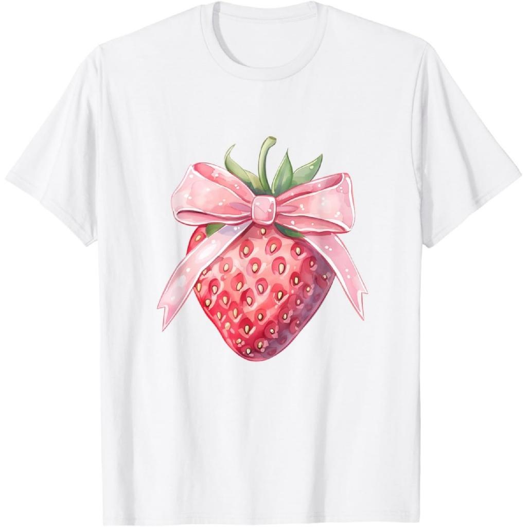 Футболка Coquette Bow with Strawberry Kawaii Sweetness