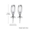 Gothic Sword Shaped Hoop Earrings for Men Boys,Stainless Steel Cross Earrings,Rock Punk Jewelry Anniversary Birthday Gifts