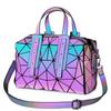 Геометрическая светящаяся сумка через плечо светоотражающая геометрическая сумка через плечо из искусственной кожи для женщин