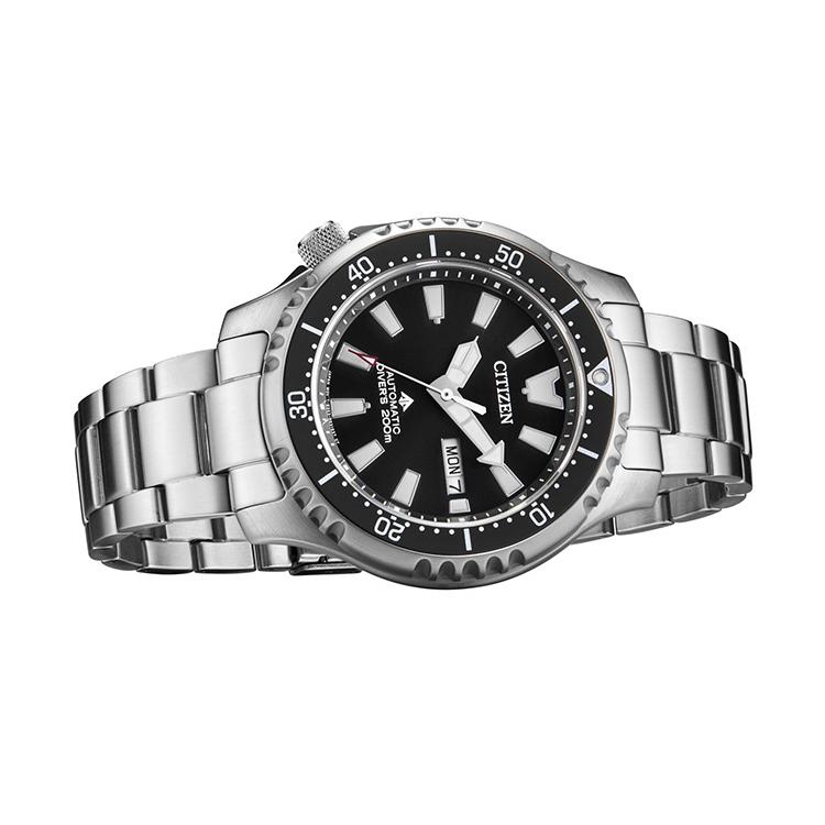 CITIZEN Ecology Drive Collection Mechanical Movement Stainless Steel Strap Watch Unisex Black Dial NY0130-83E