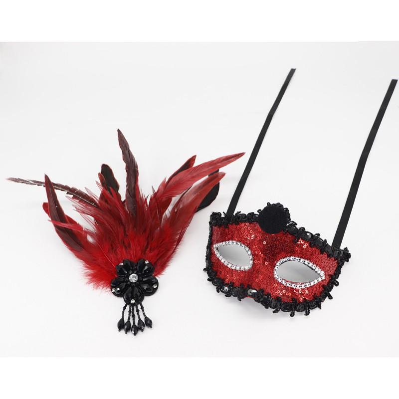 Halloween Feather Masquerade Mask Sexy Sequin Party Queen Eye Carnival Cosplay