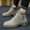 Мужские короткие ботинки осень и зима мода удобные ботинки Martin мужская обувь рабочие ботинки