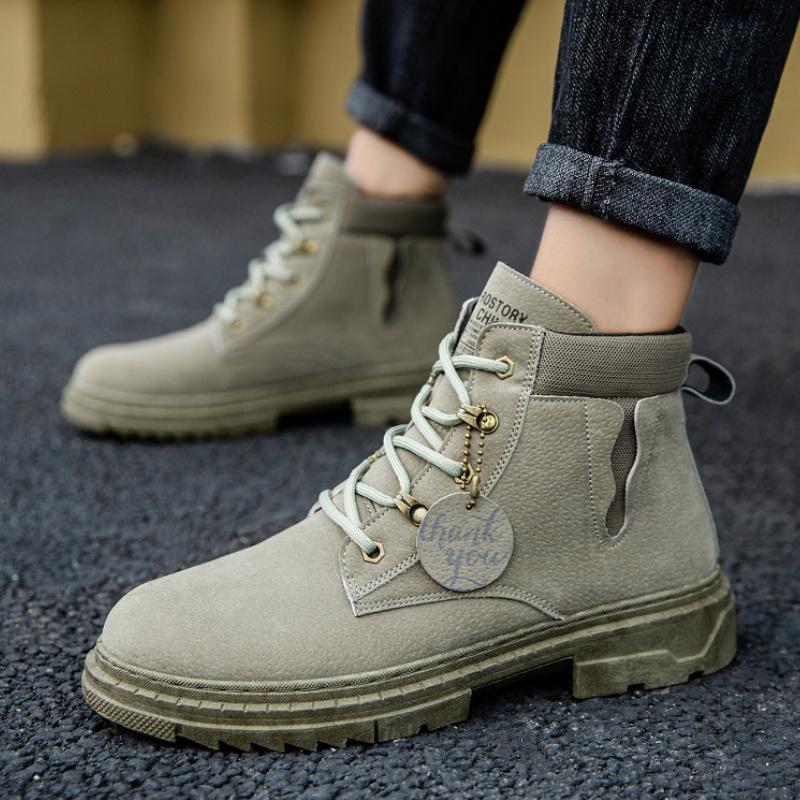 Мужские короткие ботинки осень и зима мода удобные ботинки Martin мужская обувь рабочие ботинки