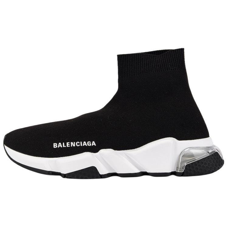 Balenciaga Speed Прозрачная подошва Черный Белый Женский 607543W2DB61010