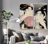 60/80/100120CM Japanese Ukiyoe for Canvas Posters and Prints Decoration with Solid Wood Hanging Scroll Wall Art Home Decor