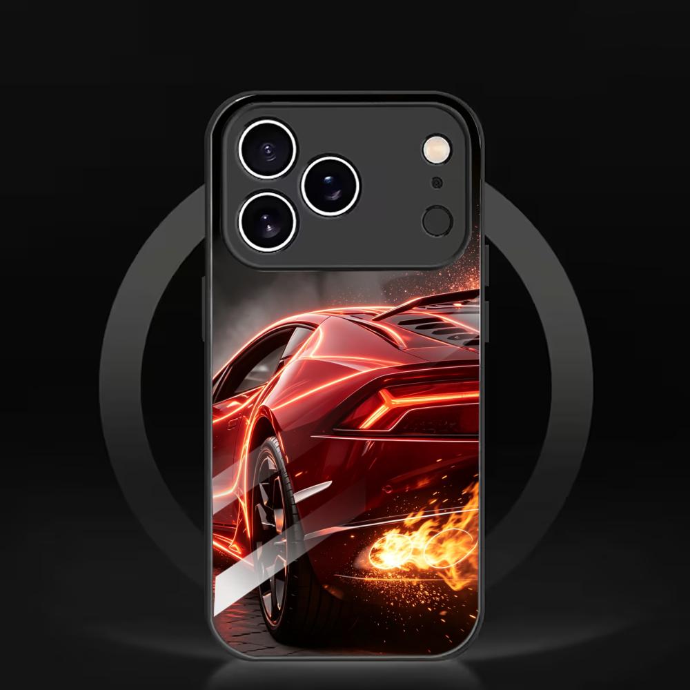 Красный чехол для телефона в виде суперспортивного автомобиля для iPhone чехол для iphone 17 pro max Прозрачность для iPhone 17 16 15 14 13 12pm Pro Plus
