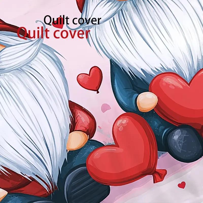 Комплект пододеяльника 'Любовное сердце' из микрофибры с принтом медведя, мягкие романтичные комплекты постельного белья на День святого Валентина для девочек, День святого Валентина