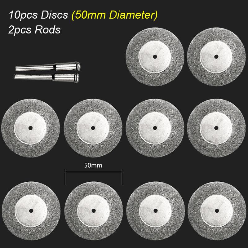 Алмазный отрезной диск, вращающийся инструмент, дисковая пила для мини-сверла Dremel, оправка, отрезной круг по дереву, камню, пластику, стеклу, плитке