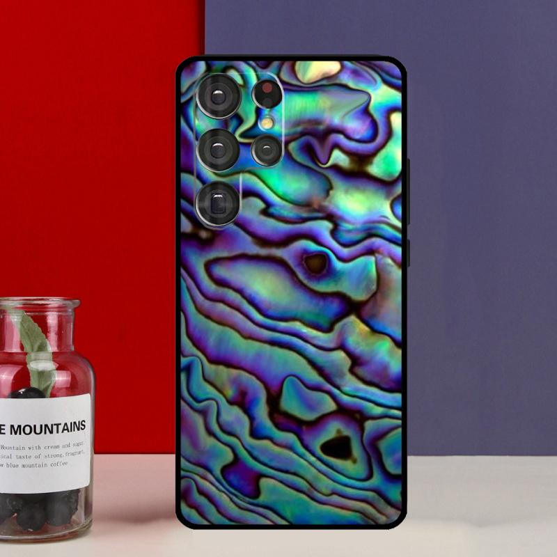 Чехол Funda с текстурой раковины моллюска Абалон для Samsung Galaxy S25 Ultra S9 S10 S20 S21 FE S22 S23 Plus S24 Ultra