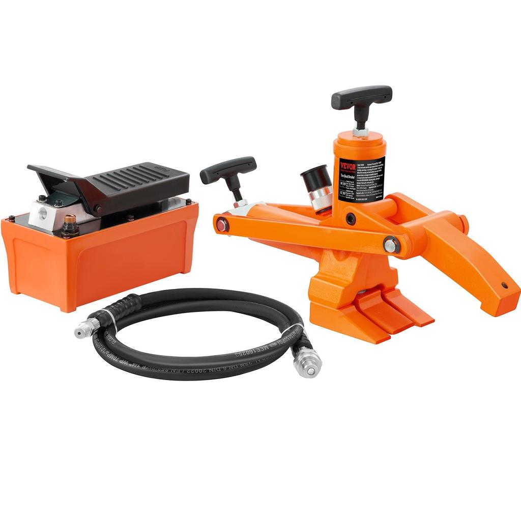 Hydraulic Bead Breaker, 10000 PSI Tire Bead Breaker with Metal Foot Pump, Heavy-duty Steel Bead Breaker Tool for Tractors, Trucks, Buses, Lawn Mowers,