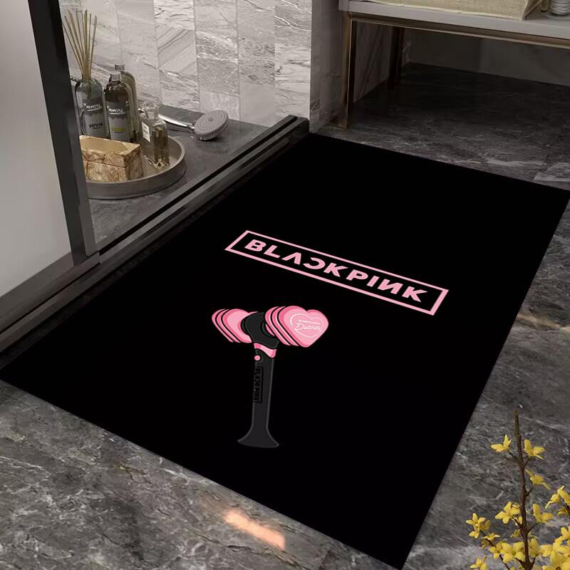 Blackpink Heartbeat Glow carpet printing Home Decor Dormitory decoration Room Christmas gifts