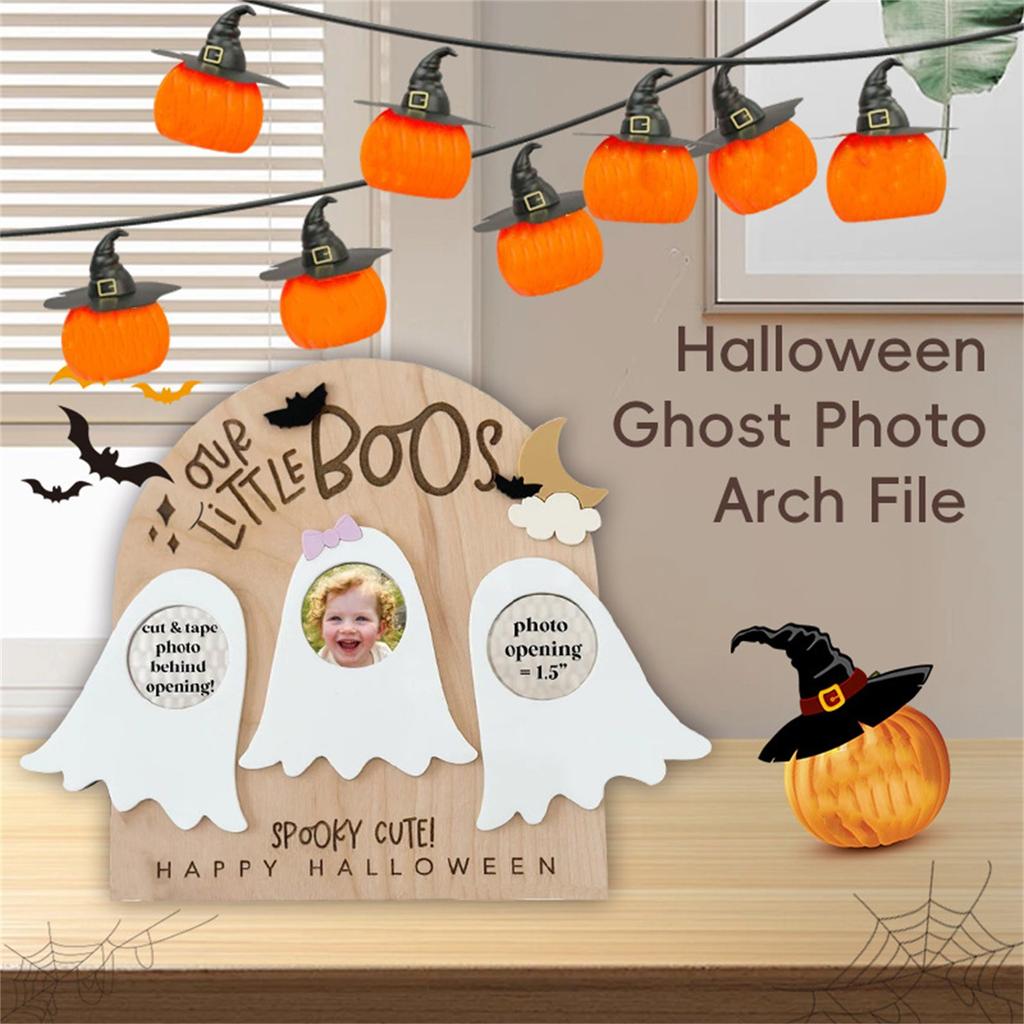 Милый призрак Хэллоуин Рождество стол украшение картина фоторамка искусство DIY семейные украшения произведения искусства для поделок, молодоженов, гостиной, спальни