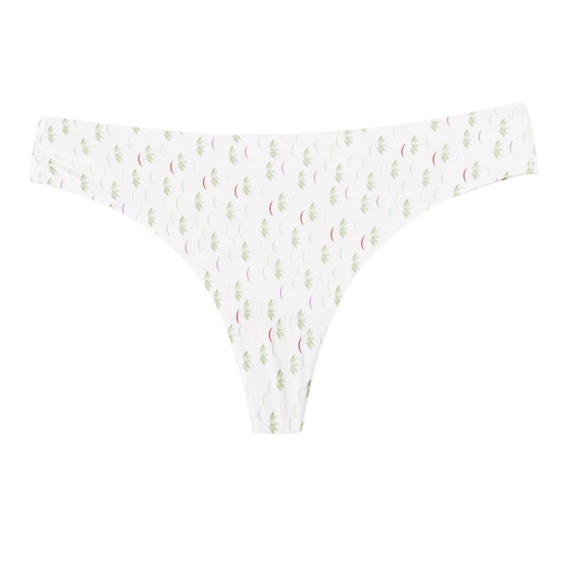 TERMEZY Сексуальные трусики с принтом, стринги с низкой талией, бесшовные дышащие трусики из ледяного шелка, женское нижнее белье, мягкое нижнее белье