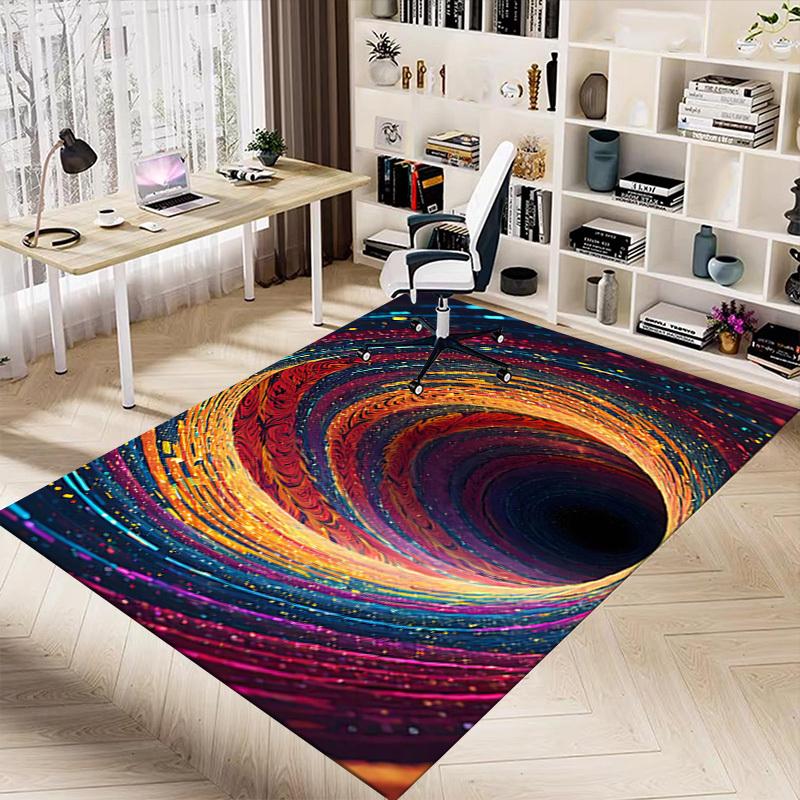 1PC Vortex Swirl Extra Large Non Slip Floor carpet, Office, family, bedroom, Studio Large Area Rug Indoor Rugs, , Vibrant Colors