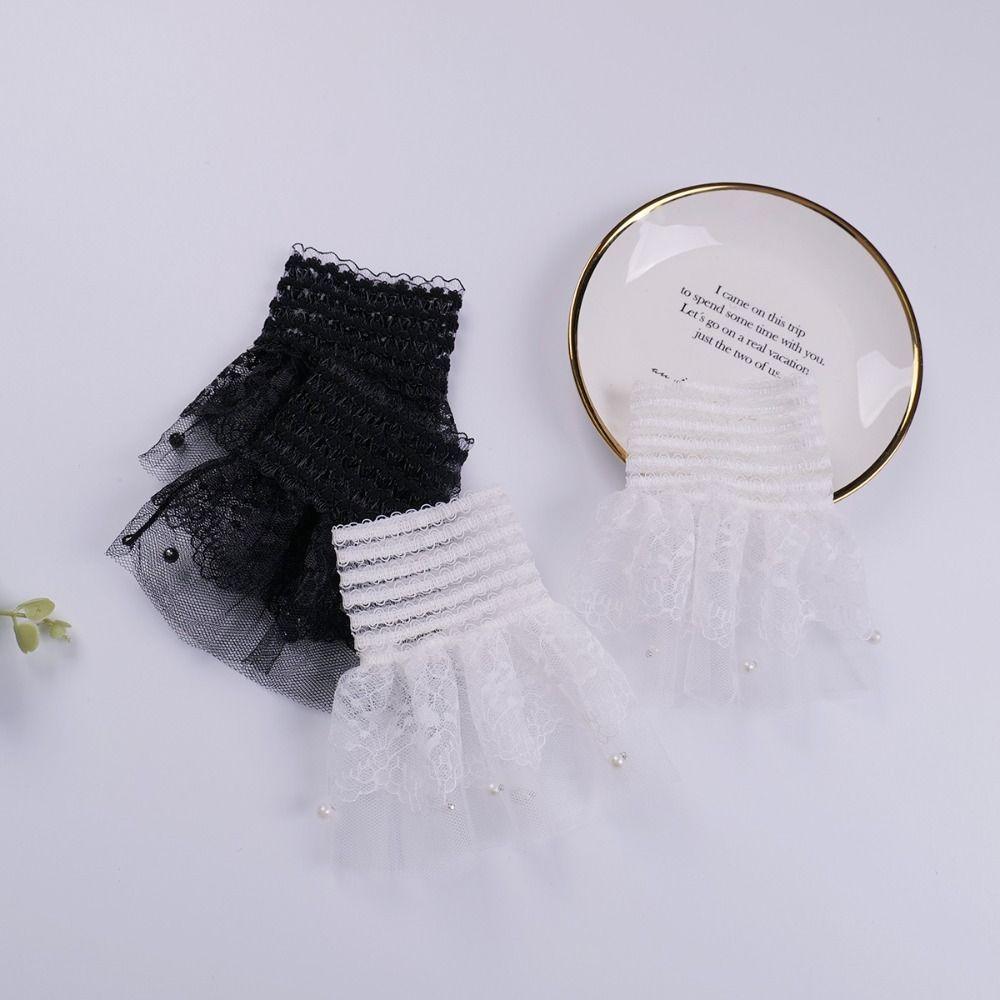 Кружевные съемные манжеты на рукавах, имитация манжет, кружевные манжеты, весна-осень