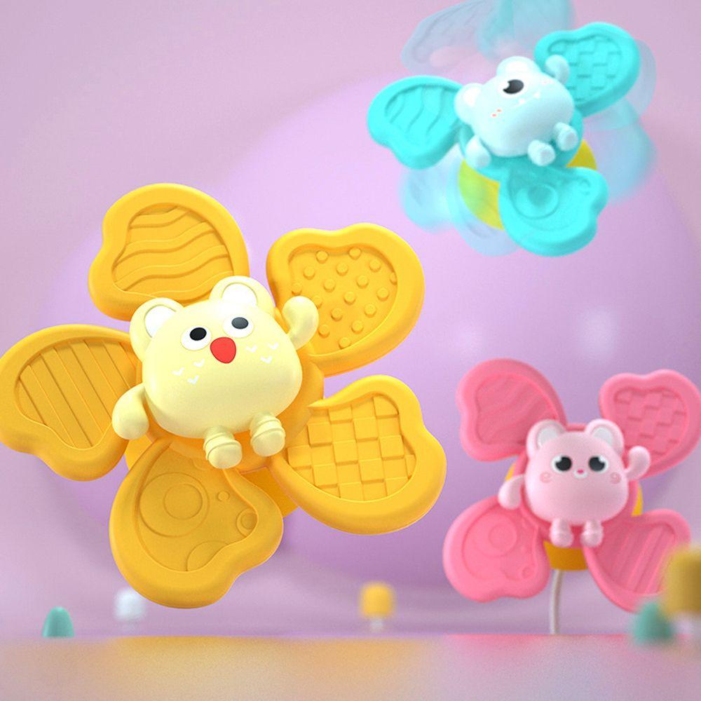 Flowers Animal Windmill Spin Suction Toys Bath Water Toys Sucker Windmill Toy Fidget Spinners