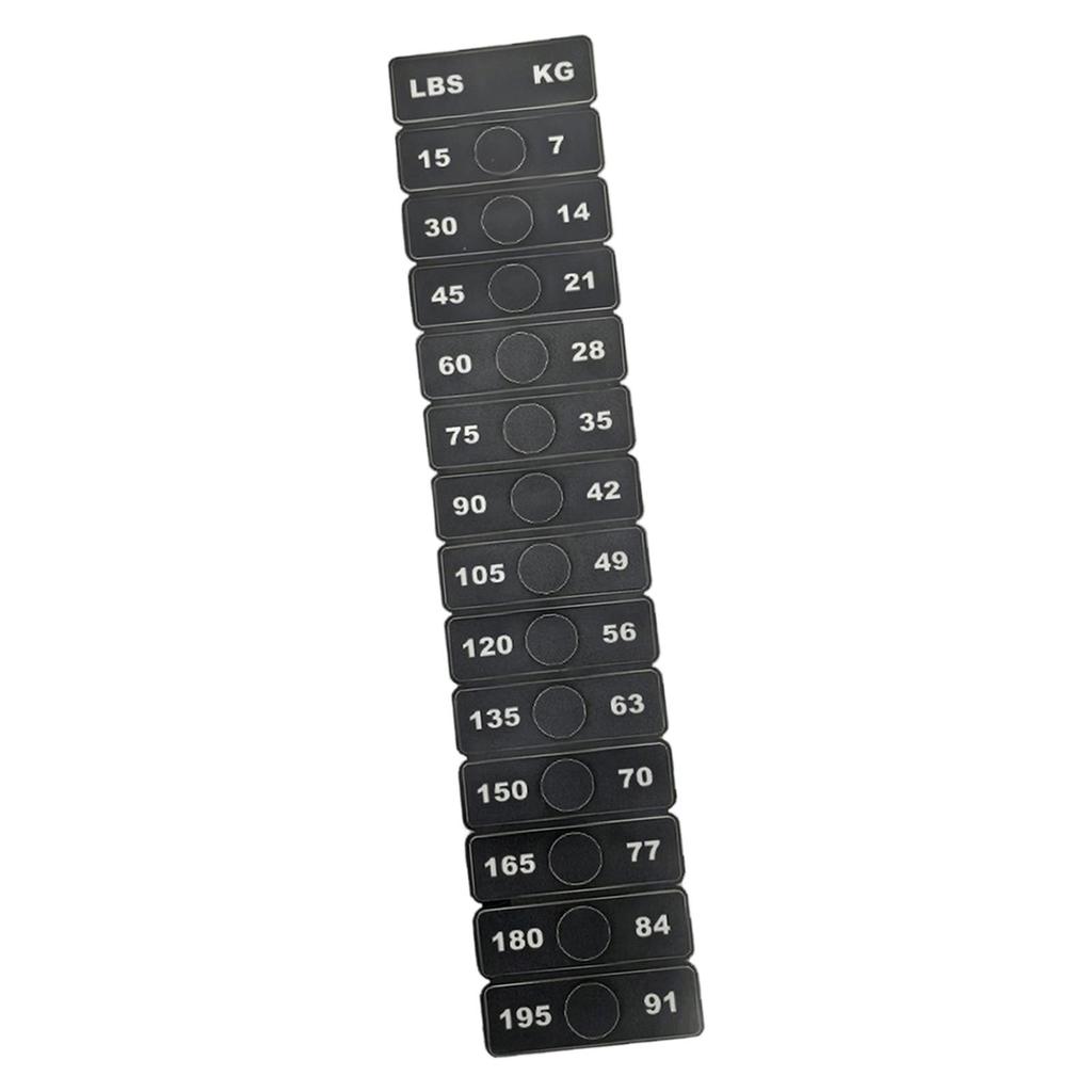 Labels for Weight Stacks, Classification, Identification, Gym Equipment, Resistance Training