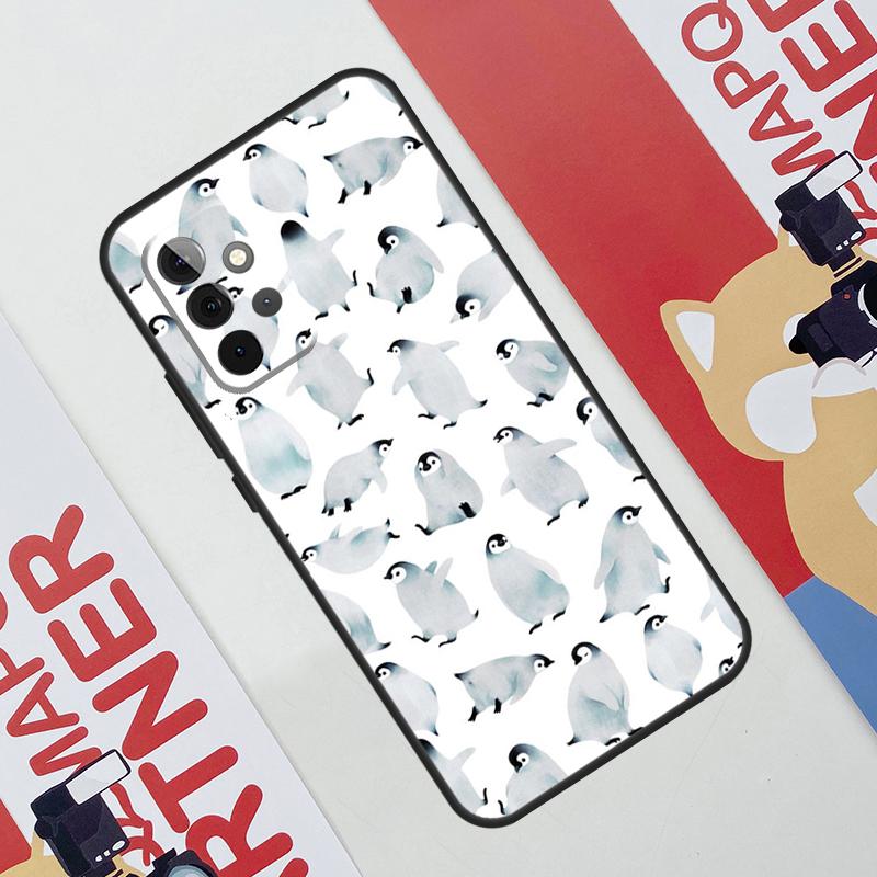 Милый Кавайный Чехол-Пингвин Для Samsung Galaxy A34 A24 A54 A14 A52 A42 A32 A22 A12 A51 A71 A53 A33 A23 A13