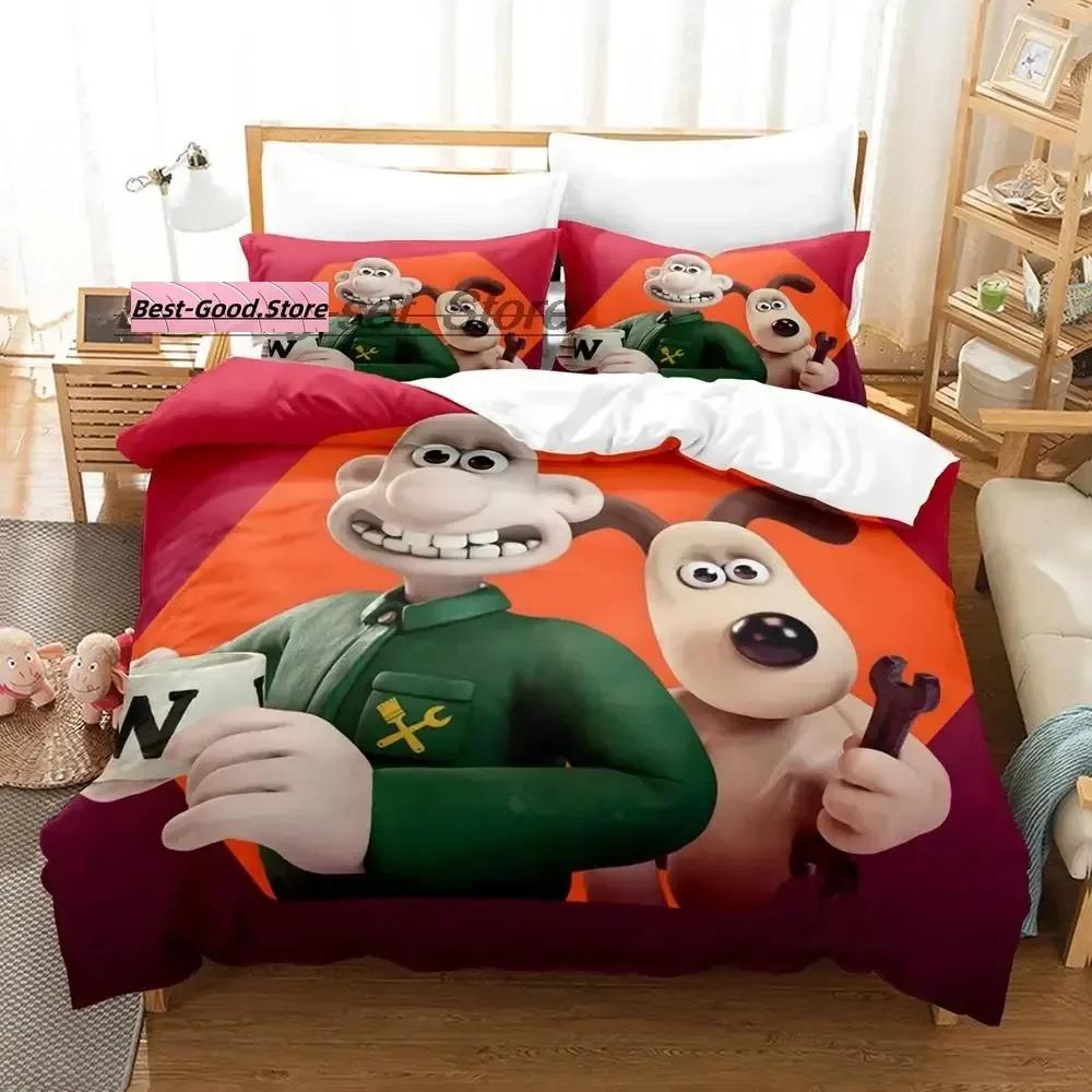 Комплект постельного белья Kawaii Gromit Single Twin Full Queen King Size, комплект постельного белья Aldult Kid Bedroom Duvetcover Sets Print Anime Bed Sheet Set