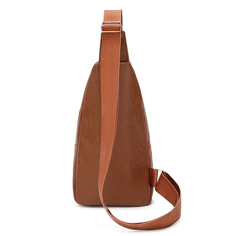 Мужская нагрудная сумка из ПУ, уличная наплечная сумка, сумка через плечо