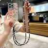 Цепочка для телефона через плечо из кристальных бусин и блестящего шарика с бриллиантами, сумка в новом китайском стиле, длинный ремешок, подвеска на шею, противоугонная цепочка для женщин