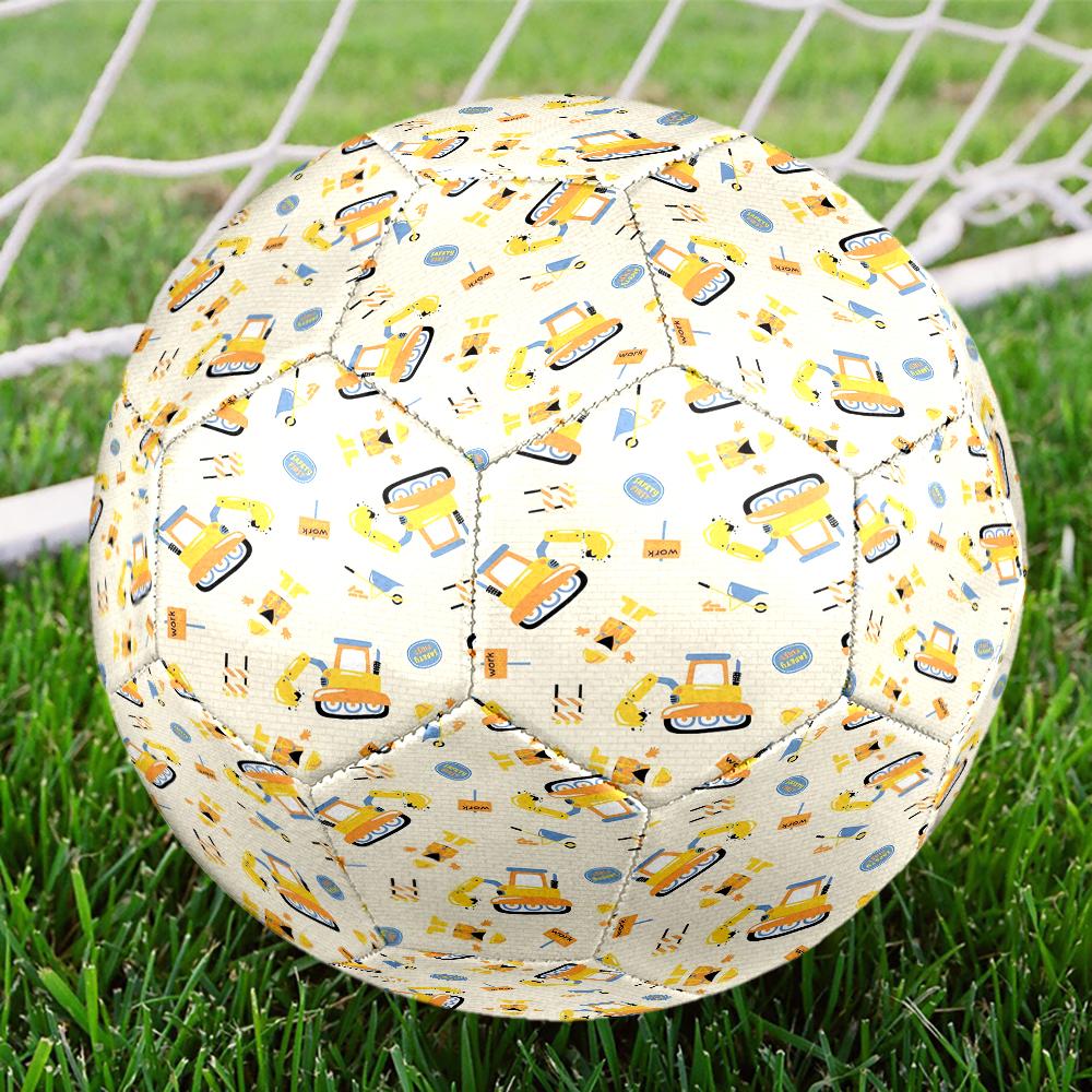 excavator Theme Size 5 Soccer Ball, Suitable for Both Indoor and Outdoor Matches, a Gift Suitable for Everyone.