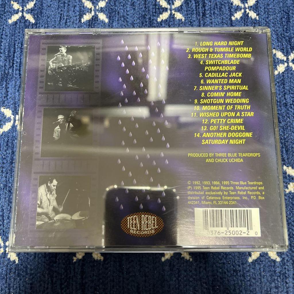 [USED] Three Blue Teardrops Rockabilly Psychobilly Neo-Roca