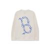 MLB Boston Red Sox Old English Letter Embroidered Crewneck Sweatshirt Unisex sweatshirt Cream 3AMTM0631-43CRS