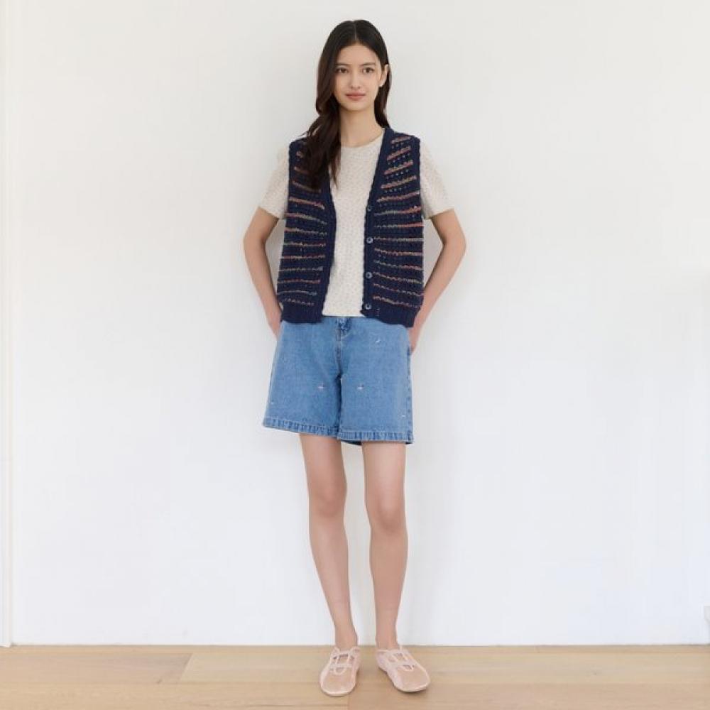 ThurSday ISland Women S Multi Color V Neck VeSt t264mVt234w